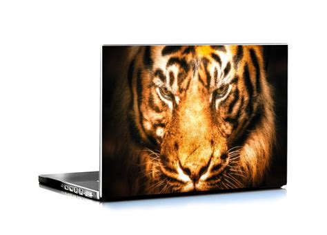 Isee Laptop Skin Cover Laminated Tiger In Light Stickers And Free