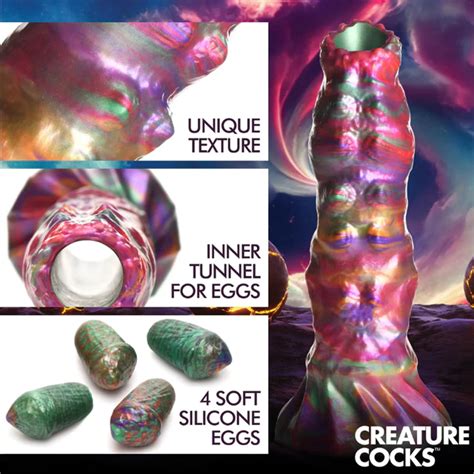 Creature Cocks Larva Silicone Ovipositor Dildo With Eggs Flirty Rabbit