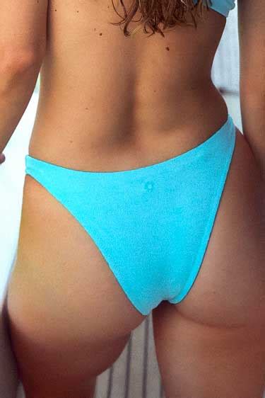 Rhythm Terry Light Blue High Cut Bikini Bottom Bikinis Only