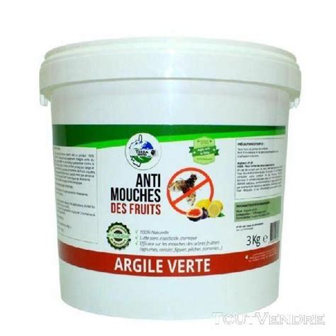 Argile Verte Mouches Des Fruits Seau 3 Kg Terra Nostra En France