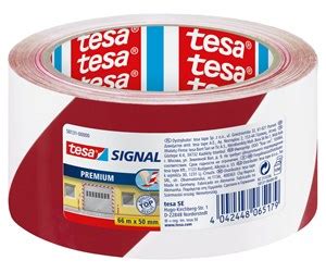 Tesa Signal Premium Warning Marking Tape M X Mm Red White Billig