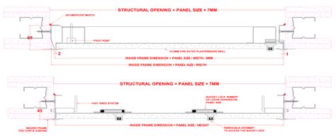 Hr Fire Rated Plasterboard Access Panel Beaded Frame Flipfix