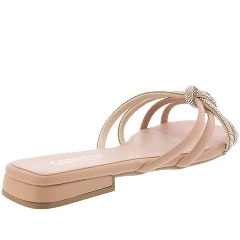 Tamanco Gabriela Salto Bloco Detalhe Nós Pedraria Nude Compre Agora Dafiti Brasil