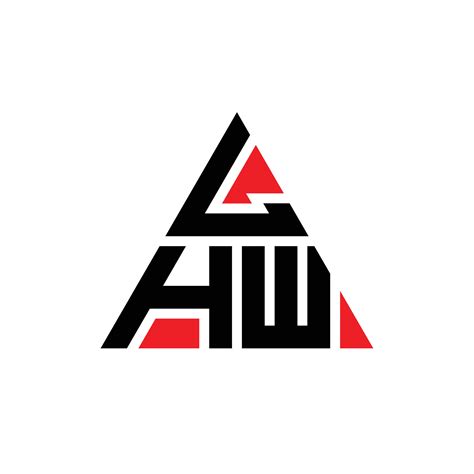 Diseño de logotipo de letra triangular lhw con forma de triángulo ... 