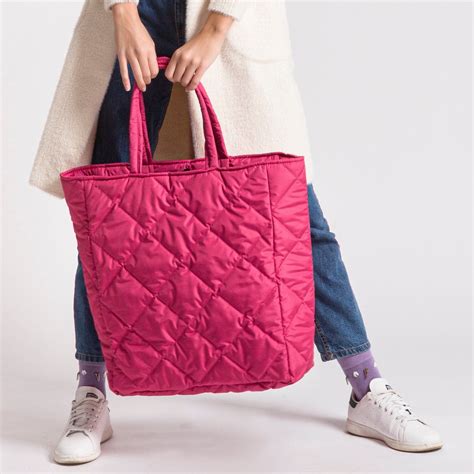 Vegan Hand Made Quilted Tote Bag Recycled Fabric Light Bag Etsy In 2021 Quilted Tote Bags