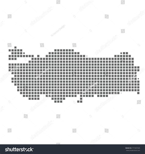 Pixel Map Turkey Vector Dotted Map Stock Vector Royalty Free