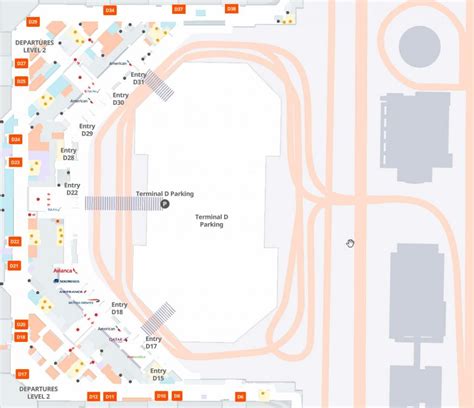 Terminal D at DFW map - Dallas Fort Worth Airport