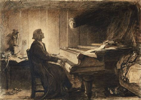 Liszt At Piano Herkomer New York Arts