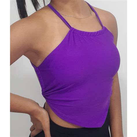 CROPPED BICO E AMARRAÇÃO NAS COSTAS Shopee Brasil