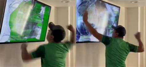 VIRAL Hombre destruye pantalla tras fracaso de la Selección Mexicana