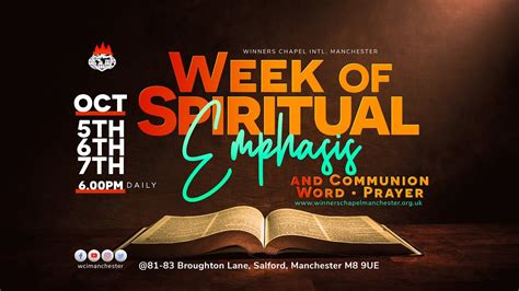 Day Week Of Spiritual Emphasis Friday Pastor Segun Abimbola