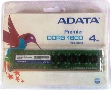 Adata Premier Ddr3 4 Gb Pc Dram Ad3u1600w4g11 Bad3u1600w4g11 R