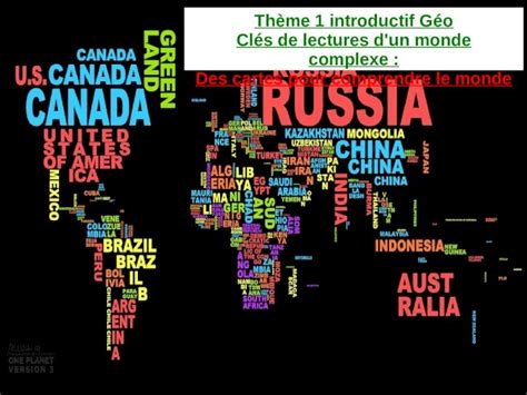 PPT Thème 1 introductif Géo Clés de lectures d un monde complexe