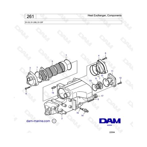 Volvo Penta D D B D F Heat Exchanger Components Dam Marine