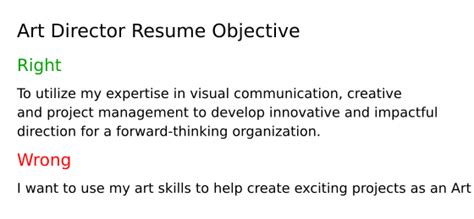 Top Art Director Resume Objective Examples Resumecat