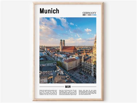 Munich Print, Munich Poster, Munich Wall Art, Oil Painting Poster ...