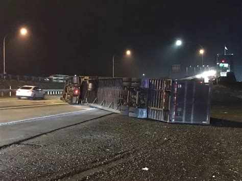 Semi Truck Rollover Causes Delays On Highways 395 And 240