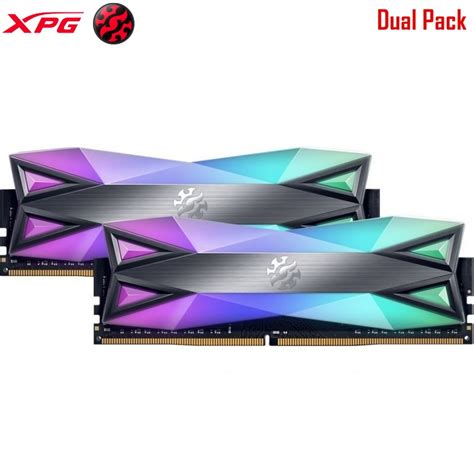 Xpg D60g Spectrix 16gb (8gb X 2) 3200mhz Ddr4 Rgb Memory Module Gaming ...