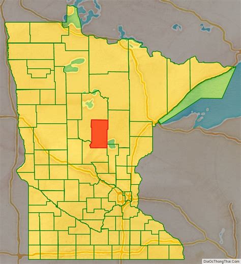 Map of Crow Wing County, Minnesota - Địa Ốc Thông Thái