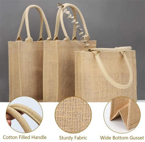 Eco Friendly Wholesale Jute Line Tote Shopping Bags With Custom Logos