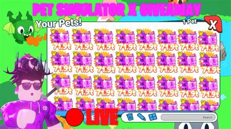 Live Pet Simulator X Giveaways Roblox Pet Simulator X Op Pets