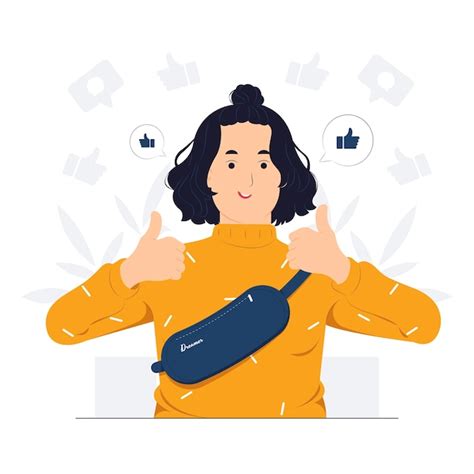 Premium Vector Woman Showing Like Hand Sign Feedback Public Approval