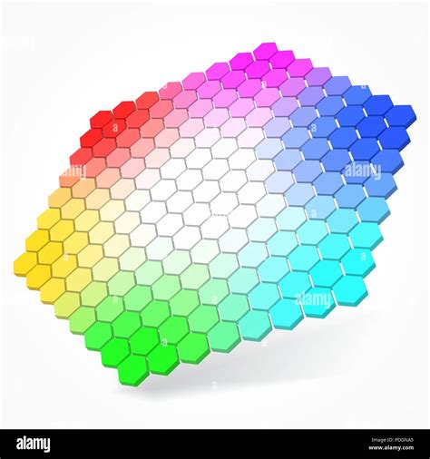 Paleta De Colores Hexagonales Con Hex Gonos De Color Peque O Estilo D