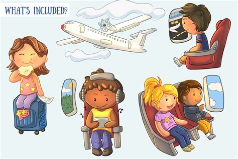 Airplane Travel Clip Art Collection By Keepin It Kawaii Thehungryjpeg