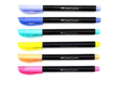 Caneta Pen Brush Faber Castell Supersoft 6 Cores Pastel