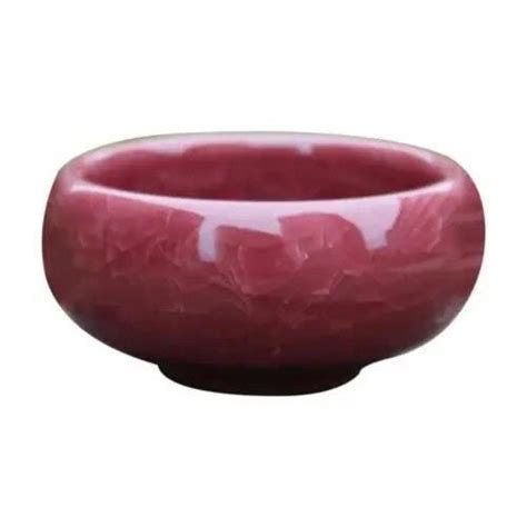 Rouge Vif Pot De Fleur En C Ramique Gla Ure Glac E Pour Plantes