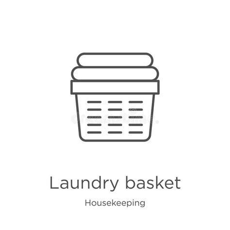 Laundry Basket Icon Vector From Housekeeping Collection Thin Line