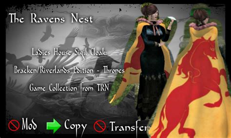 Second Life Marketplace Ladies House Sigil Cloak Brackenriverlands