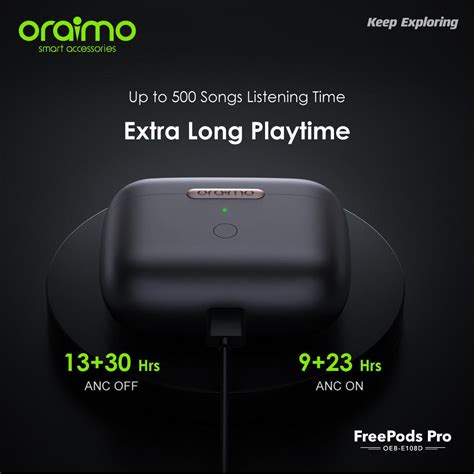 Oraimo FreePods Pro ANC Active Noise Cancellation TWS True Wireless Earbuds