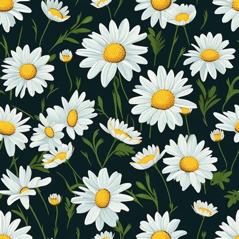 Premium AI Image Timeless Daisy Magic Floral Pattern