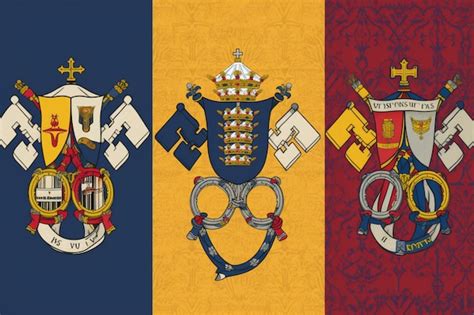 Premium AI Image | Flag wallpaper of Papal States