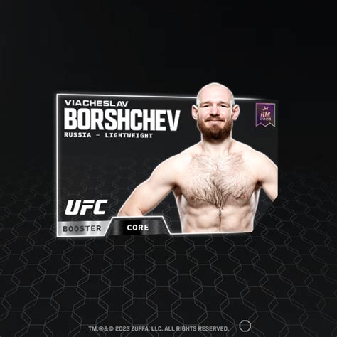 Viacheslav Borshchev 2023 UFC Booster Set CORE NFT For Sale 2022