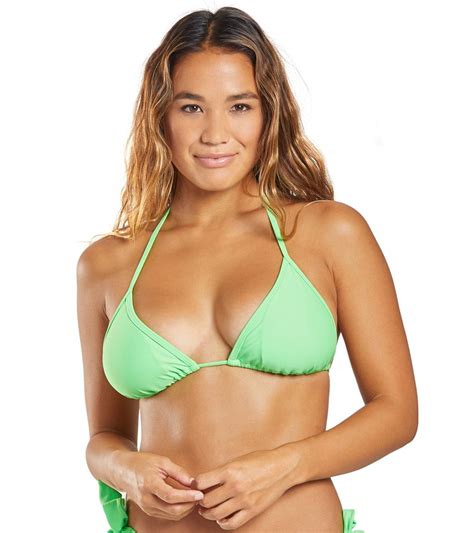 Sporti Sporti Triangle Bikini Top Small Neon Green Walmart