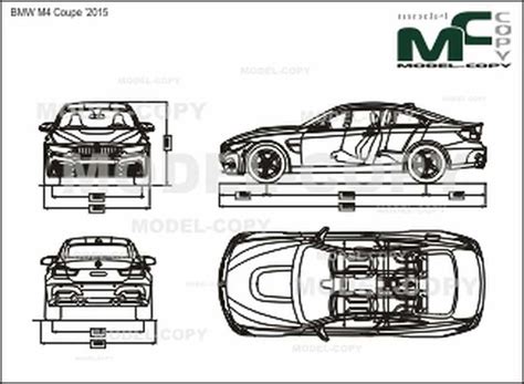 Bmw M4 Coupe ’2015 2d Drawing Blueprints Model Copy Bmw M4 Bmw M4 Coupé Bmw M3 Sedan