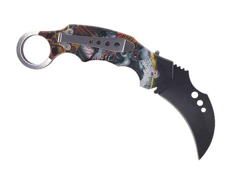 Automatic Karambit Knife Skull