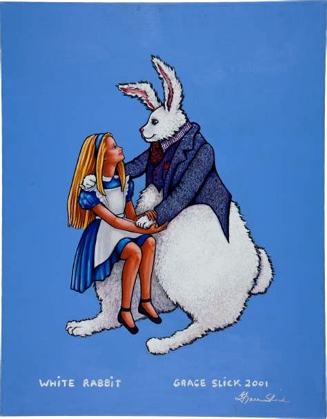 Grace Slick White Rabbit Painting Original Art (2001) | Alice in ...