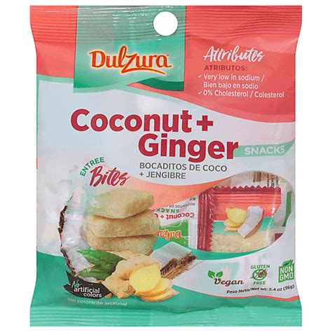 Dulzura Snacks Coconut Ginger Bites 3 4 Oz Provisiones Selectos