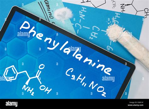 Formule chimique phenylalanine Banque de photographies et dimages à