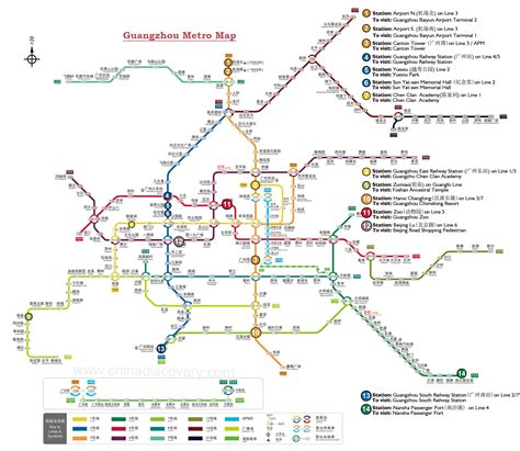 Guangzhou Metro Map Lines Stations Operating Hours Pnswg