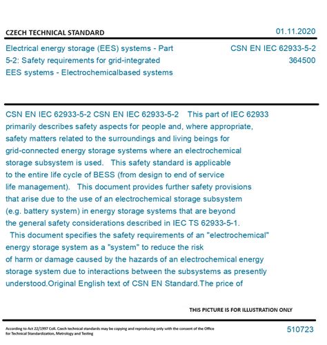 CSN EN IEC 62933 5 2 Electrical Energy Storage EES Systems Part 5