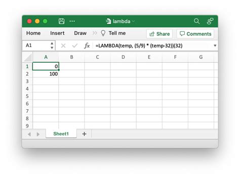 Example Excel Lambda Function Xlsxwriter