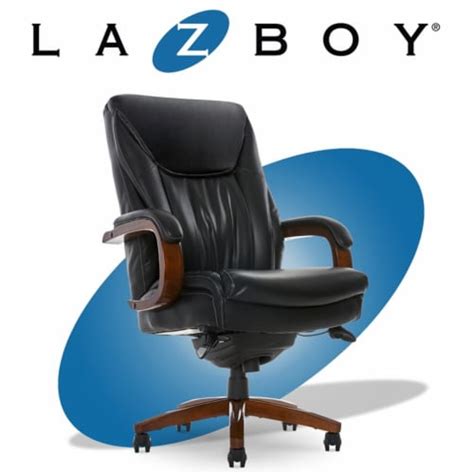 La Z Boy Big And Tall Edmonton Executive Office Chair In Black Bonded Leather 1 Kroger