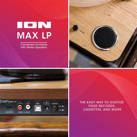 Snapklik Ion Audio Max Lp Vinyl Record Player Turntable