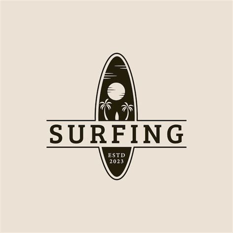 Logotipo De Surf Con El T Tulo Surf Vector Premium