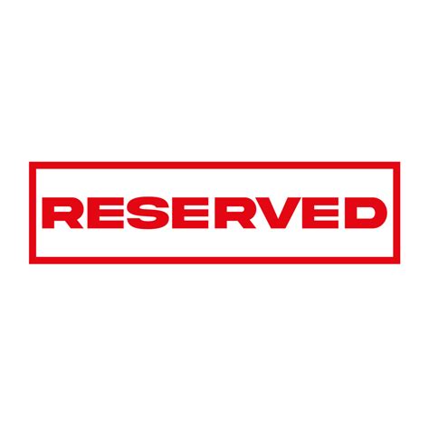 Reserved Red Stamp on a Transparent Background 23652091 PNG