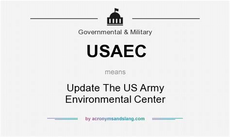 Usaec Update The Us Army Environmental Center In Government